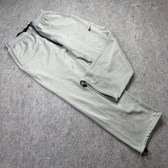 Nike THERMA-FIT Sweatpants Men L Gray Adjustable Leg 29" KO Knockout 379431 b185 - Picture 1 of 16